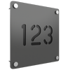 ProtectorAl 280 x 280mm Woodland Grey Aluminium Cut Through Custom House Sign