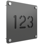 ProtectorAl 280 x 280mm Woodland Grey Aluminium Cut Through Custom House Sign