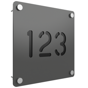 ProtectorAl 280 x 280mm Woodland Grey Aluminium Cut Through Custom House Sign