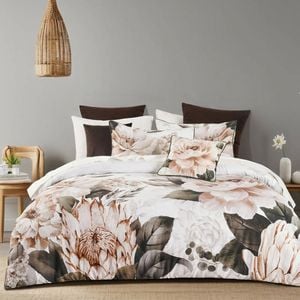 Bianca Somerset Double White Cotton Sateen Quilt Cover Set