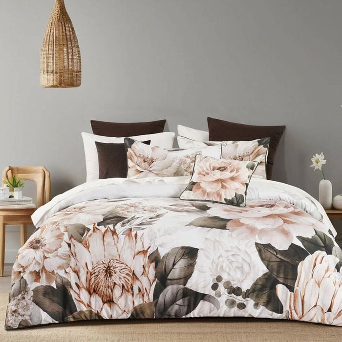 Bianca Somerset Double White Cotton Sateen Quilt Cover Set