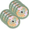 8PK Splosh Picnic Spring Big Floral Wine Glass Coaster 9.5cm