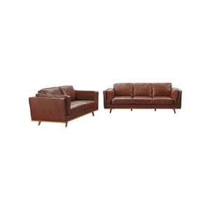 3+2 Seater Brown Colour PU Leather Sofa Set