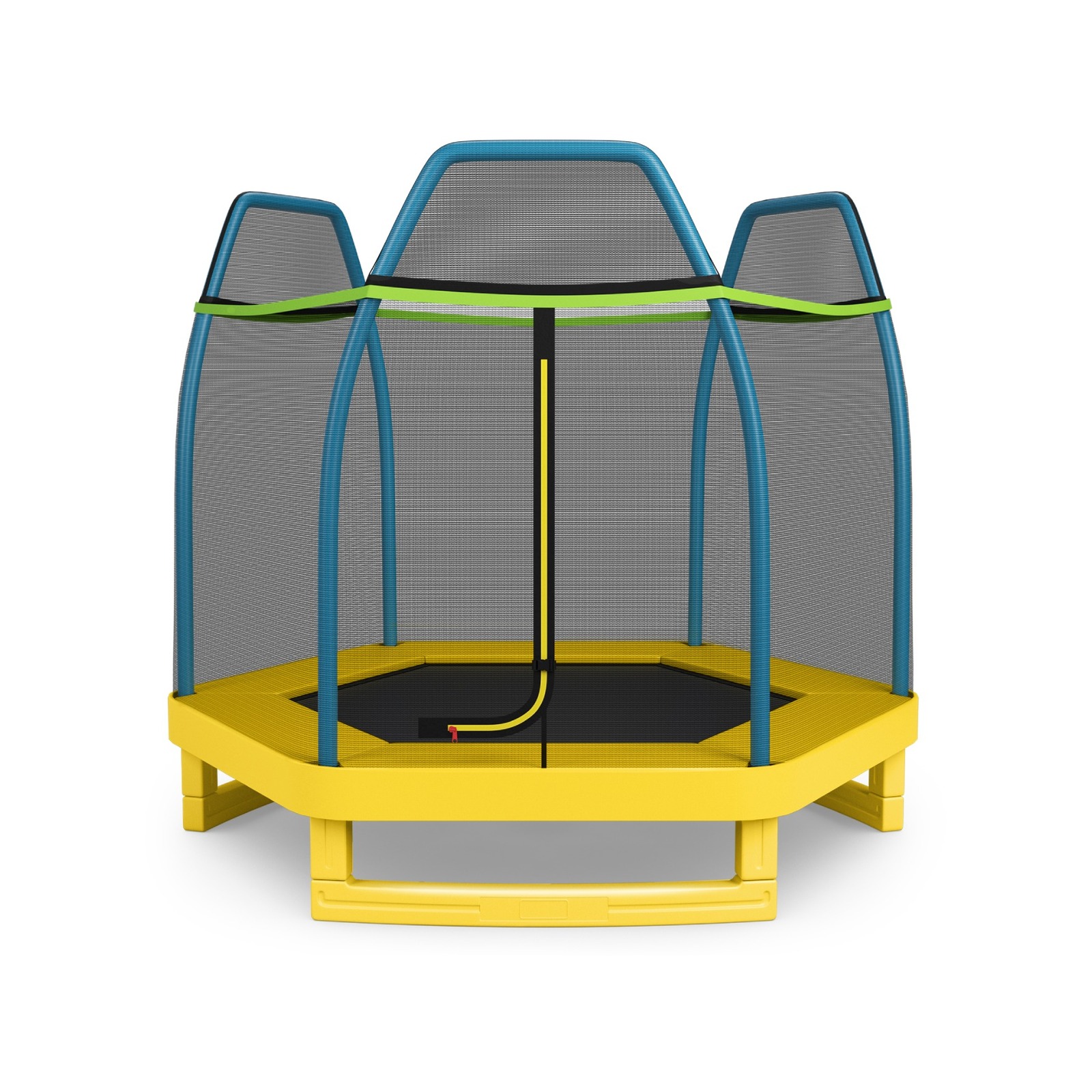 Costway 7FT Trampoline Kids Trampolines w Spring Mat security Enclosure Net Indoor Outdoor Toys Fun Gift Yellow Bunnings Australia