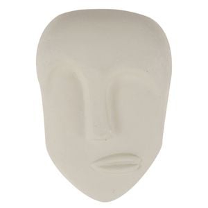 Maine & Crawford Troy Papier Mache 24cm Mask Wall Sculpture - Cream