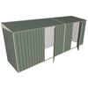 Build-A-Shed 1.2 x 5.2 x 2.0m Skillion Dual Single Hinged Side Doors Shed - Green