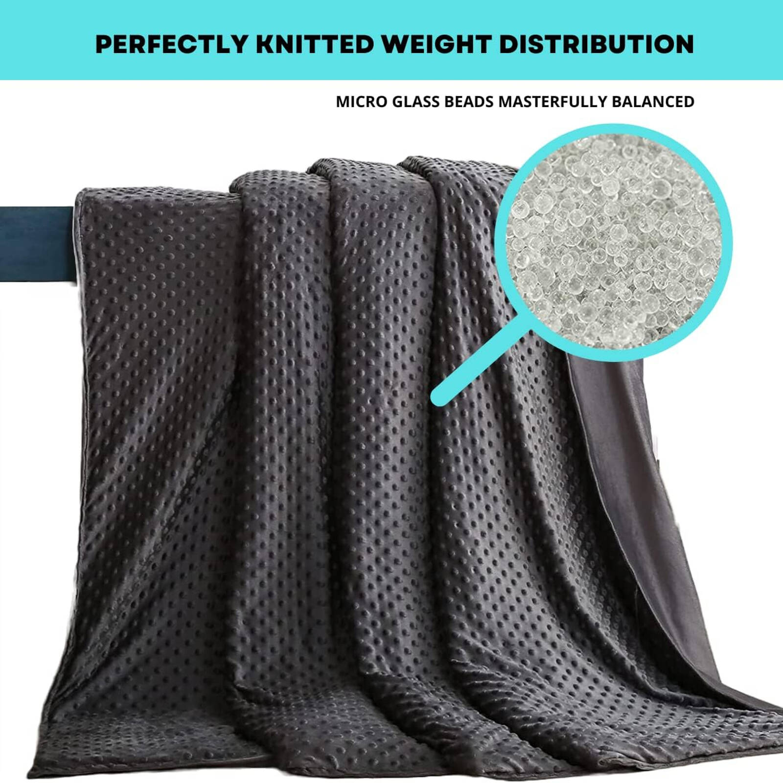 Solace Sleep Calming Weighted Blanket for Anti Anxiety and Autism SUPER KING 210x210CM 9.1KG Bunnings Australia