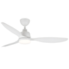 Windora Zephyr 52" Ceiling Light with Modern DC Ceiling Fan & 3CCT LED Dimmable Light - White