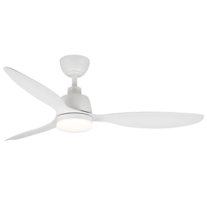 Windora Zephyr 52" Ceiling Light with Modern DC Ceiling Fan & 3CCT LED Dimmable Light - White