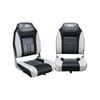 Seamanship 2X Folding Boat Seats Marine Seat Swivel High Back 12cm Padding Black