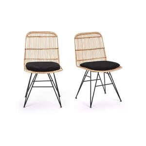 Breeze Gili Natural Rattan Dining Chairs Set of 2