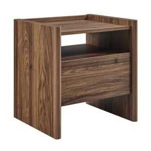 Erica Bedside Side Table Nightstand 1 Drawer Walnut