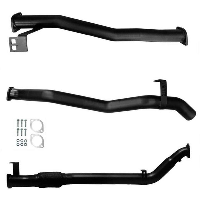 Ignite Exhausts Turbo Back For Toyota Landcruiser 76 Series V8 Wagon 3" No Cat With Pipe Black Aluminised Steel
