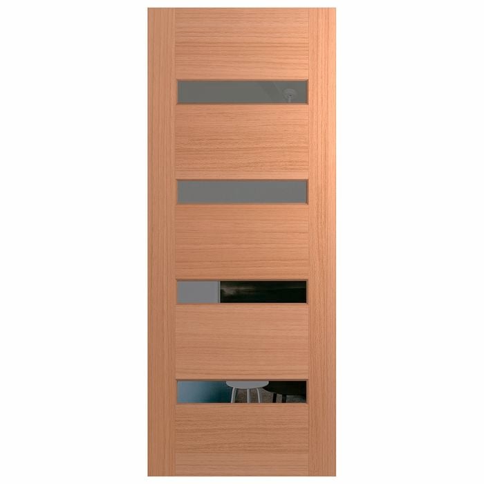 Hume 2040 x 820 x 40mm Entrance Door SPM Savoy Grey Tint Glass XS11