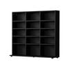 Oikiture Bookshelf Display Shelf Unit Bookcase CD Media Storage Rack Black