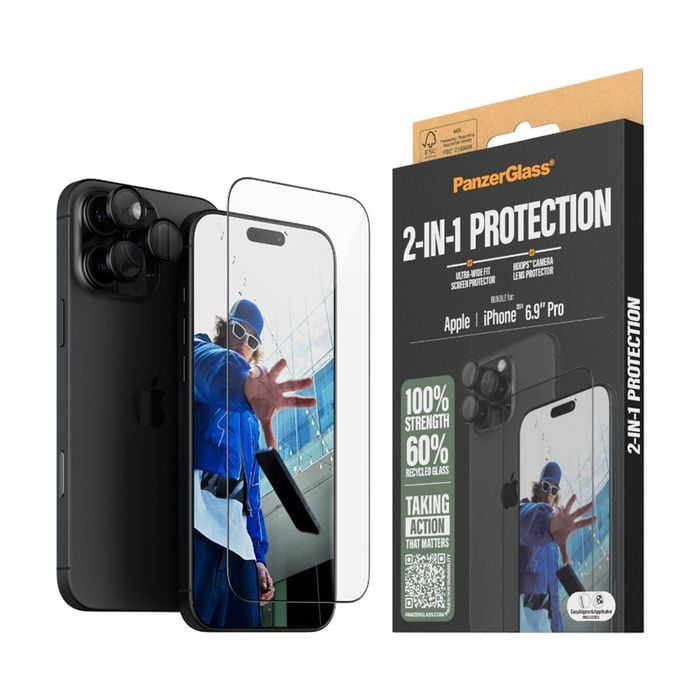 Panzer 2-in-1 Bundle Screen Protector + Case - iPhone 16 Pro Max