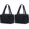 2x Tosca Lightweight Foldable & Expandable Flight Cabin Travel Tote Bag Black