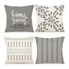 Catzon 4 Pcs Modern Throw Pillow Covers Geometric Flower Pattern for Couch