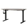 Oikiture 140cm Electric Standing Desk Single Motor Grey-Oak Desktop