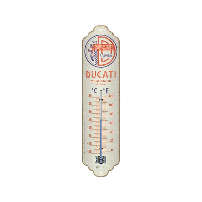 Nostalgic-art Wall Metal Thermometer Ducati Moto Servizio 28x6.5x2cm