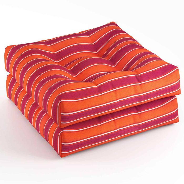 Costway 2x Lounge Chair Cushion Soft Square 53x53cm Orange