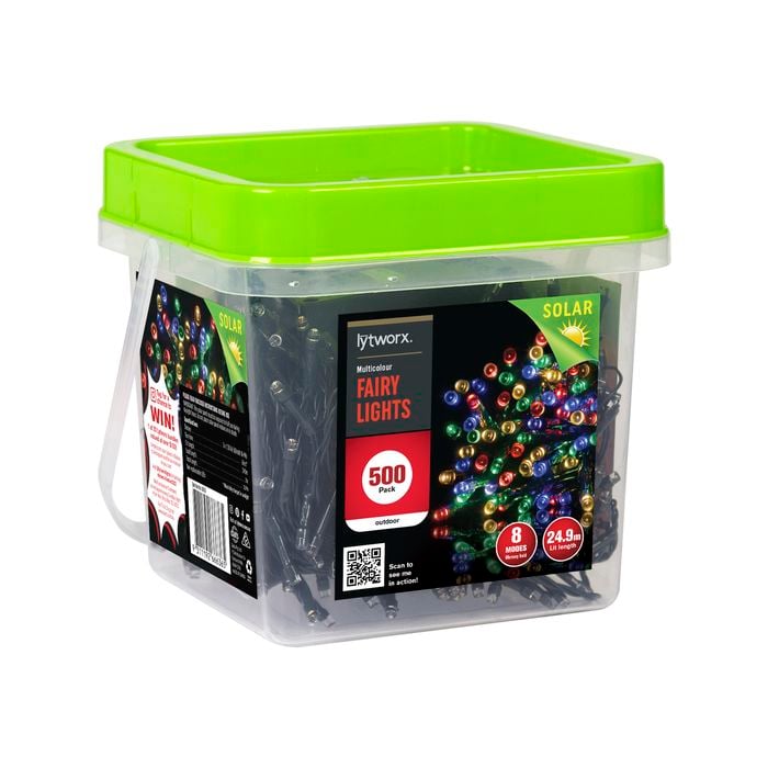 Lytworx Solar 500 Multicolour LED Fairy Lights