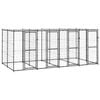 vidaXL Outdoor Dog Kennel Steel with Roof 9.68 m²