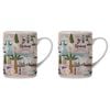 2PK Ashdene Land Down Under Sydney Bone China Drinking Mug Peach 370ml