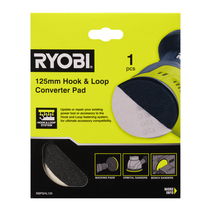 Ryobi 125mm Hook & Loop Converter Pad