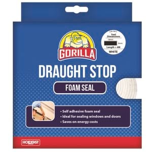 Gorilla 18mm x 6mm x 4m White Draughts Stop Foam