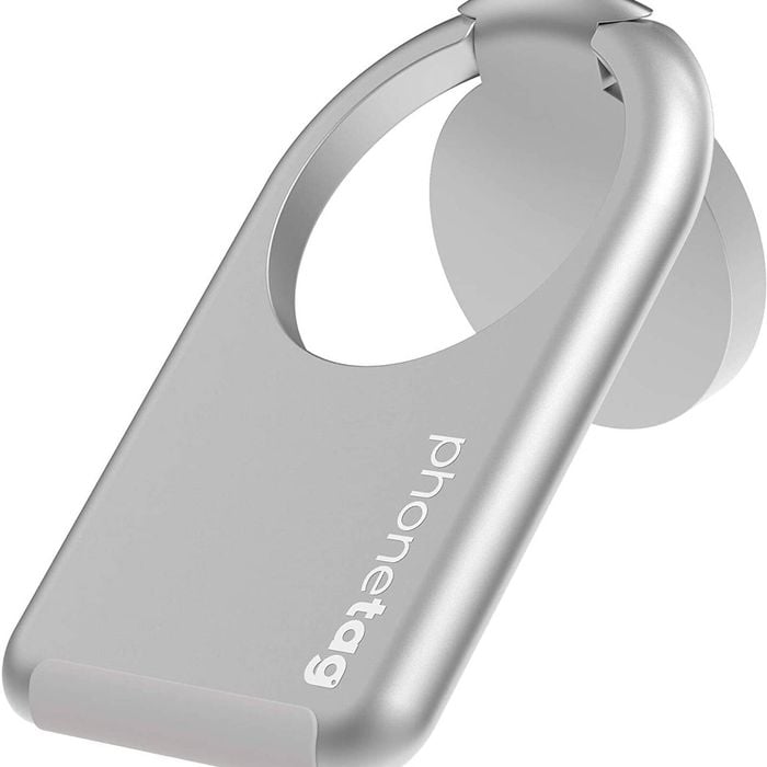 phonetag Multi-View Phone Stand with Magnetic Ring Holder Universal Silver