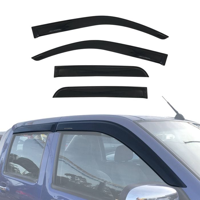 AUSGO Luxury Weather Shields for Holden Colorado RC Series Dual Cab 2008-2012 Weathershields Window Visors