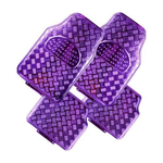 MyCar Venom 4-Piece Car Mat - Purple Rubber/Aluminium Look