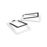 Kanto S2W Angled Desktop Speaker Stands for Small Speakers - Pair, White