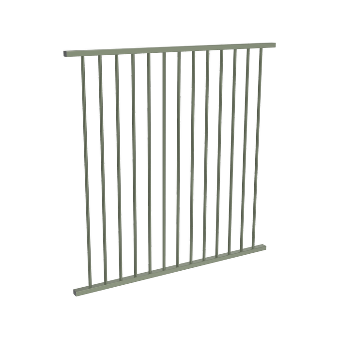 ProtectorAl 350 - 1200 x 1200mm Pale Eucalypt Aluminium Flat Top Pool Fence Panel