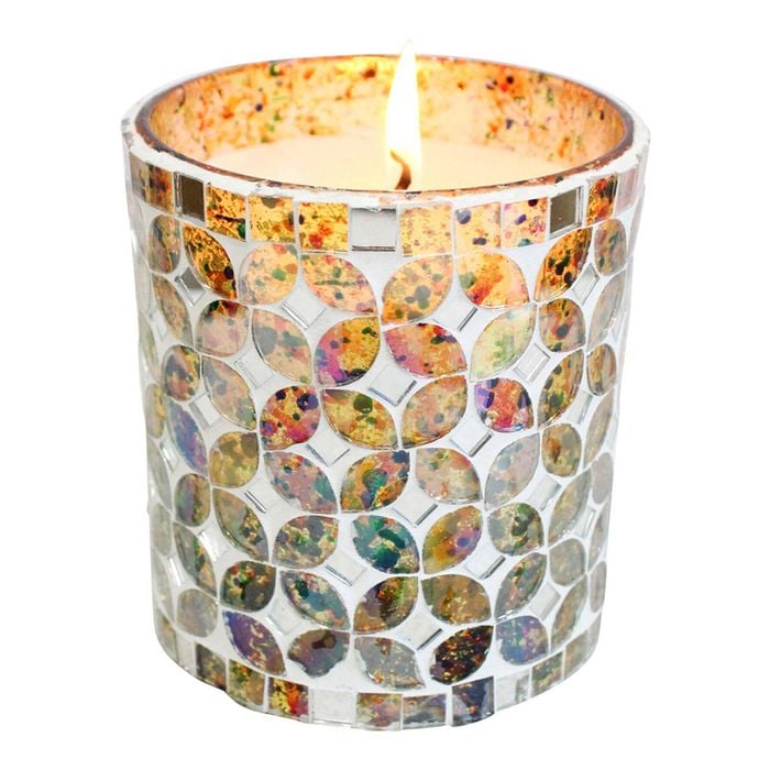 LVD Glass 10cm Glass Wax Tealight Candle Toscana French Pear