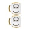 2PK Wizarding World Harry Potter Hedwig Fuzzy Ceramic Hot & Cold Drinking Mug