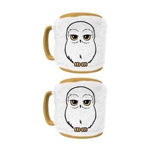 2PK Wizarding World Harry Potter Hedwig Fuzzy Ceramic Hot & Cold Drinking Mug