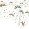 Catzon 2 Pcs Plastic Tablecloth Rainbow Theme-Clouds