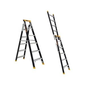 Gorilla 150kg Pro-Lite 6 Step Dual Purpose Fibreglass Ladder