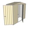 Build-a-Shed 2.3 x 0.8 x 2.3m Gable Single Hinged Side Door Shed - Cream