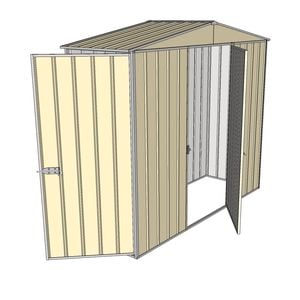 Build-a-Shed 2.3 x 0.8 x 2.3m Gable Single Hinged Side Door Shed - Cream