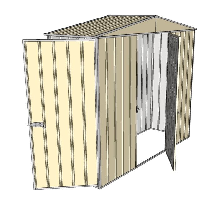 Build-a-Shed 2.3 x 0.8 x 2.3m Gable Single Hinged Side Door Shed - Cream