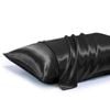 LINENOVA 100% Mulberry Silk Pillow Case 22 Momme Slip Pillowcases - Black