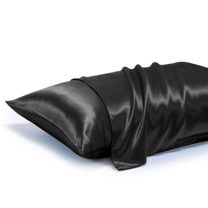 LINENOVA 100% Mulberry Silk Pillow Case 22 Momme Slip Pillowcases - Black