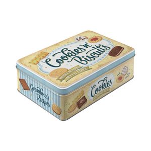 Nostalgic-art Flat Metal Storage Tin Cookies Biscuit Decorative Vintage 23x16cm