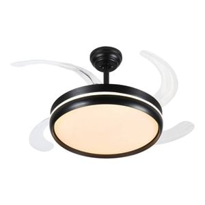 Windora Cyra 42" Black Halo Ceiling Light with DC Ceiling Fan & 3CCT LED Remote Control