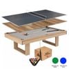 TOPONE Ludo 3-IN-1 Pool Table | Billiard, Table Tennis & Dining Combo 7FT/8FT - Grey, 8FT TABLE