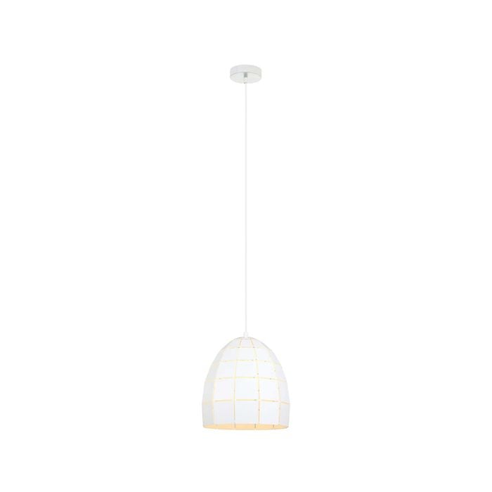 CLA Lighting ARMIS Iron Tiled Pendant Light White/Gold/Coffee Tiled (Iron) Ellipse - Matt White