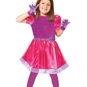Storybook Girls Cheshire Cat Wonderland Character Book Week Costume - 8-10